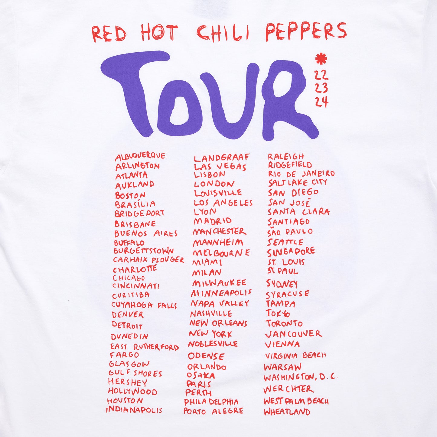 T-shirt Classic Tour 2024 - Violet/Rouge