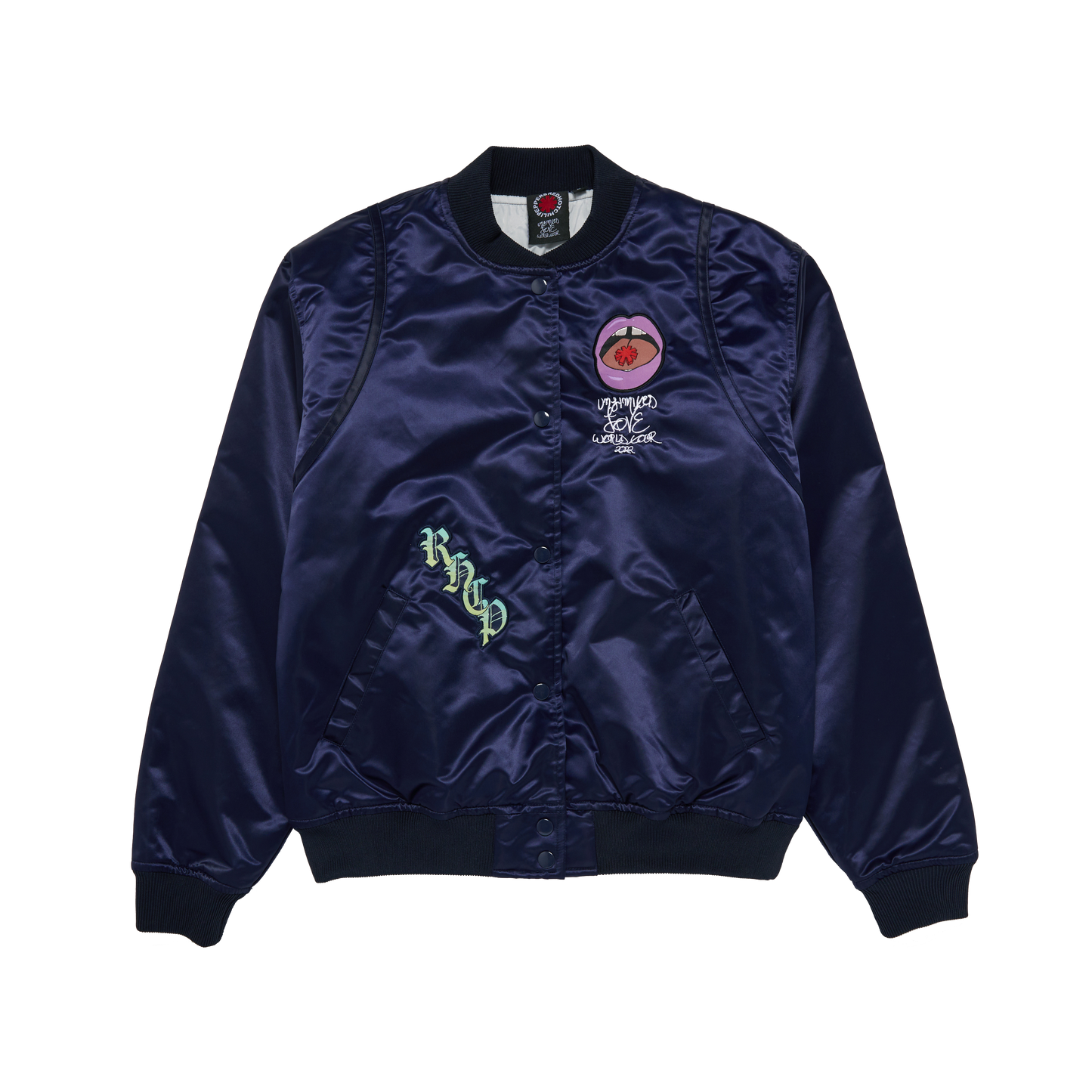 Bomber oficial de gira de satén bordado