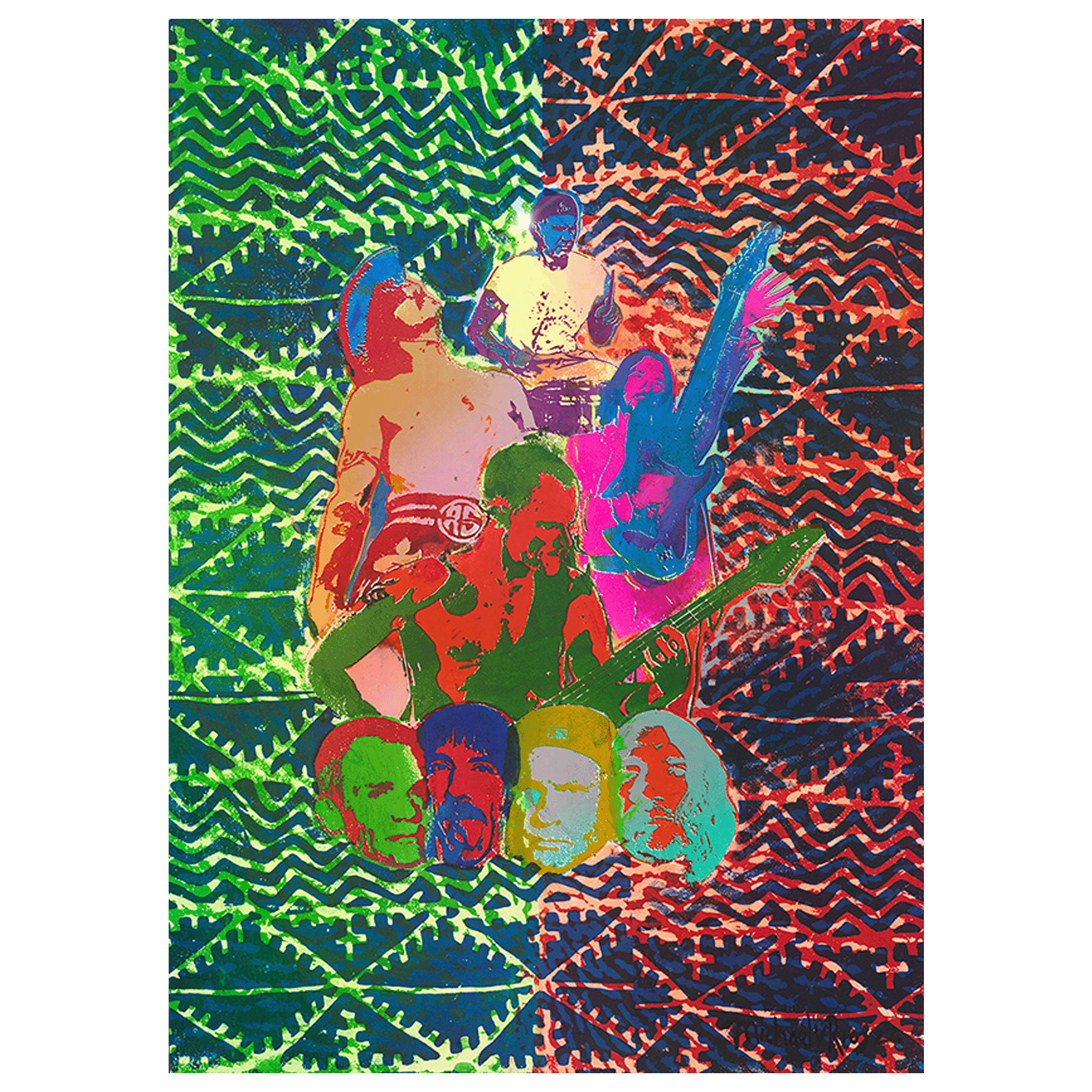 Special Edition Michael Rios 'Jamming' Art Poster – Red Hot Chili Peppers