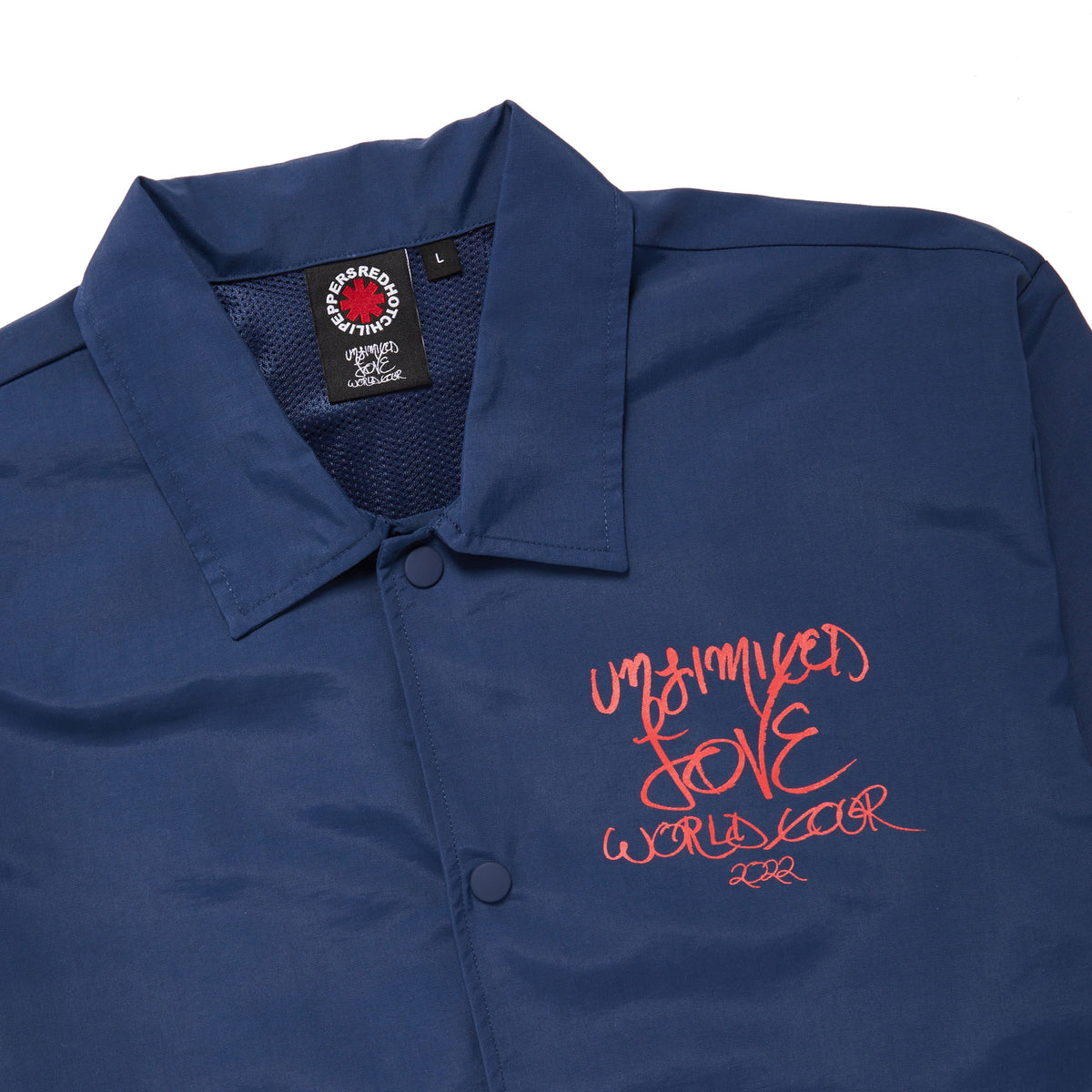 Coach Rave Jacket Classic Tour Coach Jacket Navy – Red Hot Chili Peppers