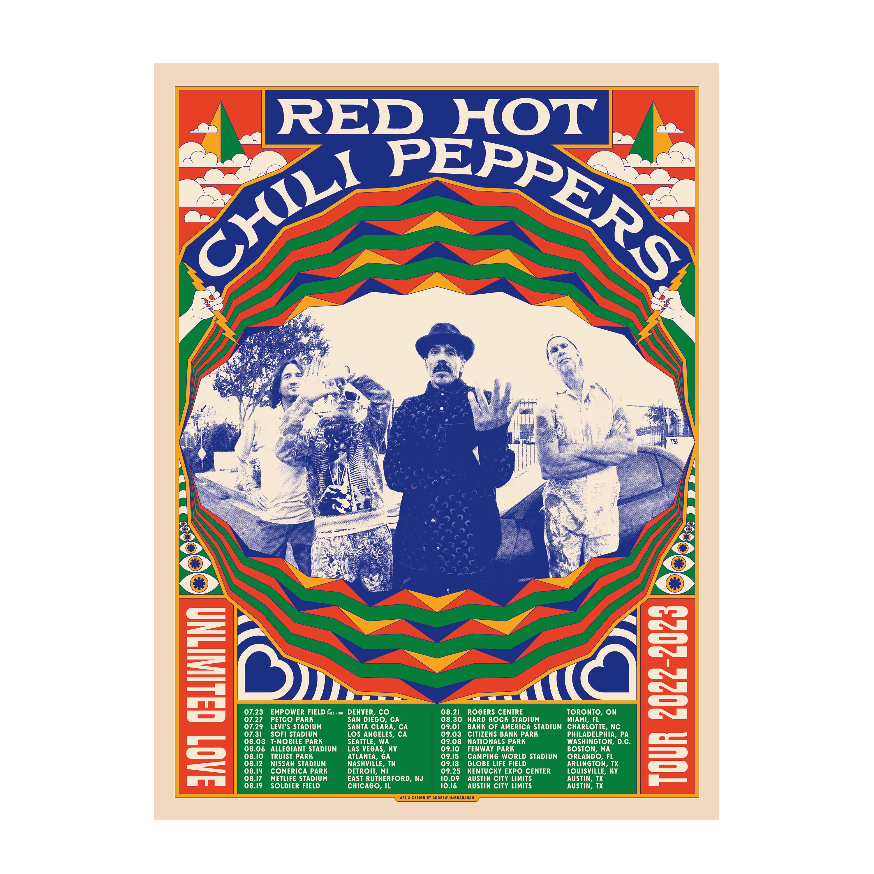 Official Unlimited Love Tour Poster – Red Hot Chili Peppers