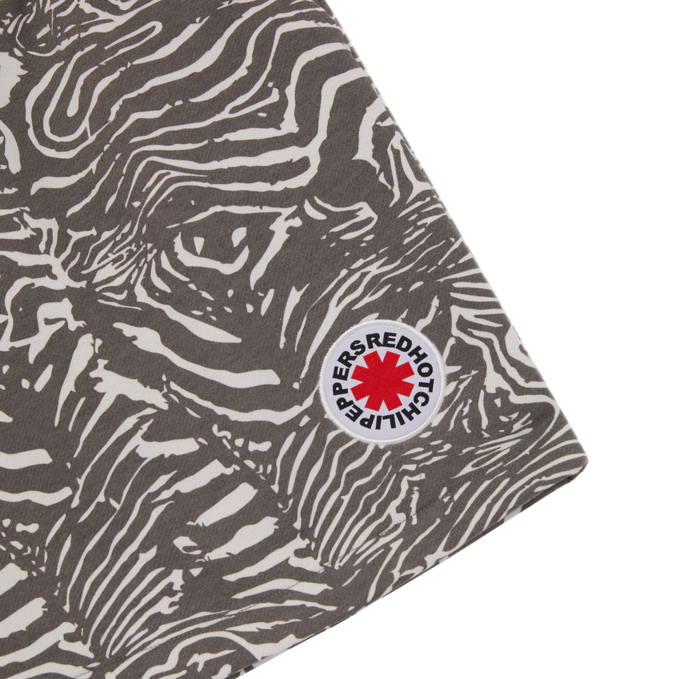 Zebra Asterisk Fleece Short Red Hot Chili Peppers