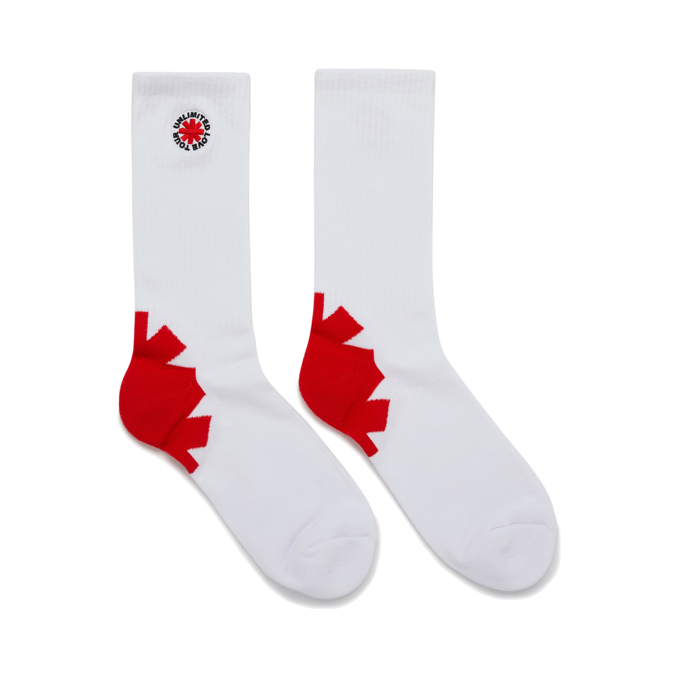 Asterisk Socks White – Red Hot Chili Peppers